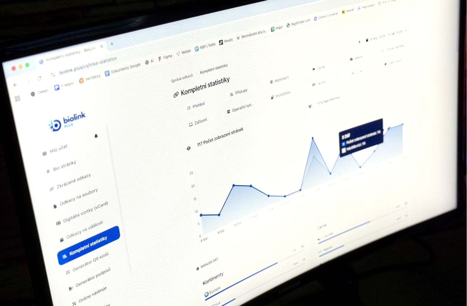Track every click with BioLink.plus Complete Analytics – detailed insights for bio pages, QR codes & short links.